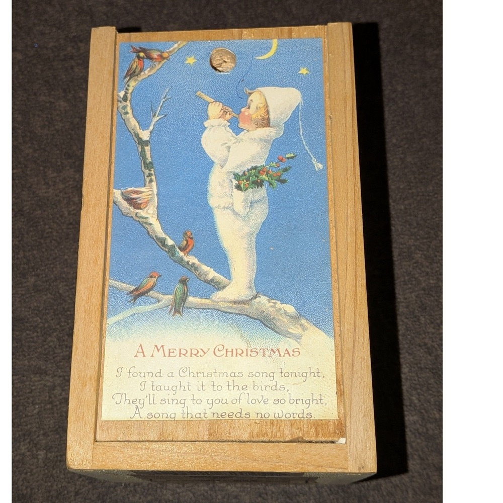 VTG Roman Inc Mistletots 1997 Figurine Laying Down Looking at Bird 82045 NIB